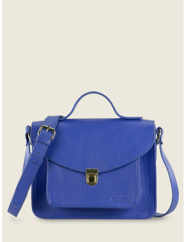 Sac Bandoulière Cuir Femme Mademoiselle George Azur Bleu roi - PAUL MARIUS boutiqueholala.com
