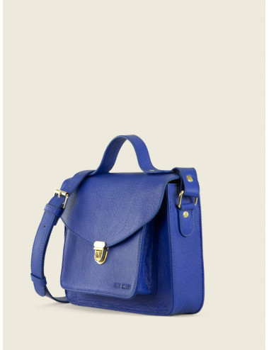 Sac Bandoulière Cuir Femme Mademoiselle George Azur Bleu roi - PAUL MARIUS boutiqueholala.com