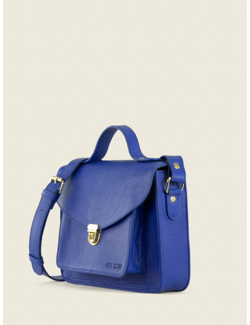 Sac Bandoulière Cuir Femme Mademoiselle George Azur Bleu roi - PAUL MARIUS boutiqueholala.com