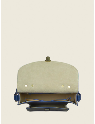 Sac Bandoulière Cuir Femme Mademoiselle George Azur Bleu roi - PAUL MARIUS boutiqueholala.com