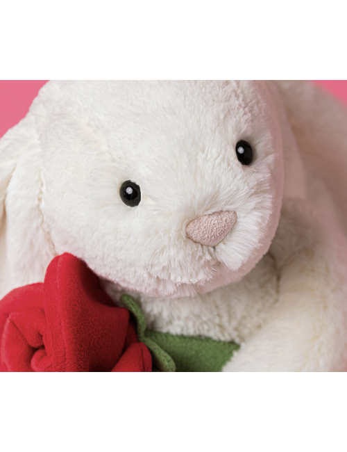 Peluche Lapin avec Rose Cream Sunny With Rose Jellycat boutiqueholala.com
