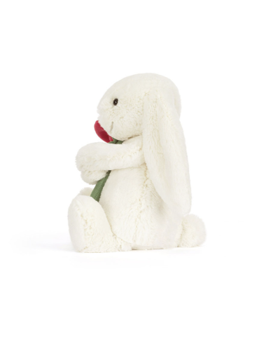 Peluche Lapin avec Rose Cream Sunny With Rose Jellycat boutiqueholala.com