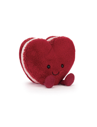 Peluche Macaron Coeur Rouge Arlette Amuseables Heart Macaron Jellycat boutiqueholala.com