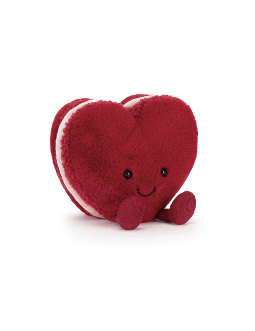 Peluche Macaron Coeur Rouge Arlette Amuseables Heart Macaron Jellycat boutiqueholala.com