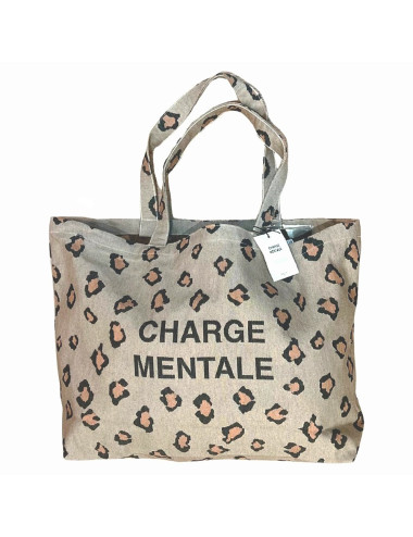 Grand Sac Cabas Charge Mentale Léopard - Félicie Aussi boutiqueholala.com