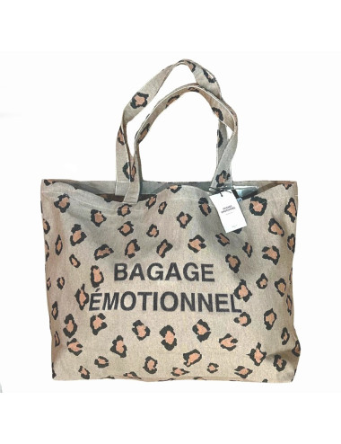 Grand Sac Cabas Bagage Emotionnel Léopard - Félicie Aussi boutiqueholala.com