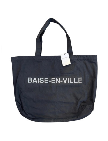 Grand Sac Cabas Baise-en-ville Noir - Félicie Aussi boutiqueholala.com