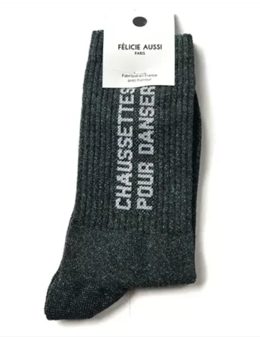 Chaussettes Paillettes Bleues Pour Danser - Félicie Aussi boutiqueholala.com