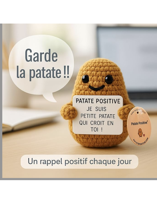 Patate Positive – Figurine motivation anti-stress avec message - boutiqueholala.com