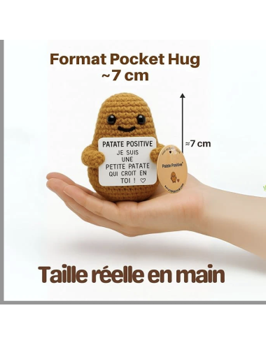 Patate Positive – Figurine motivation anti-stress avec message - boutiqueholala.com
