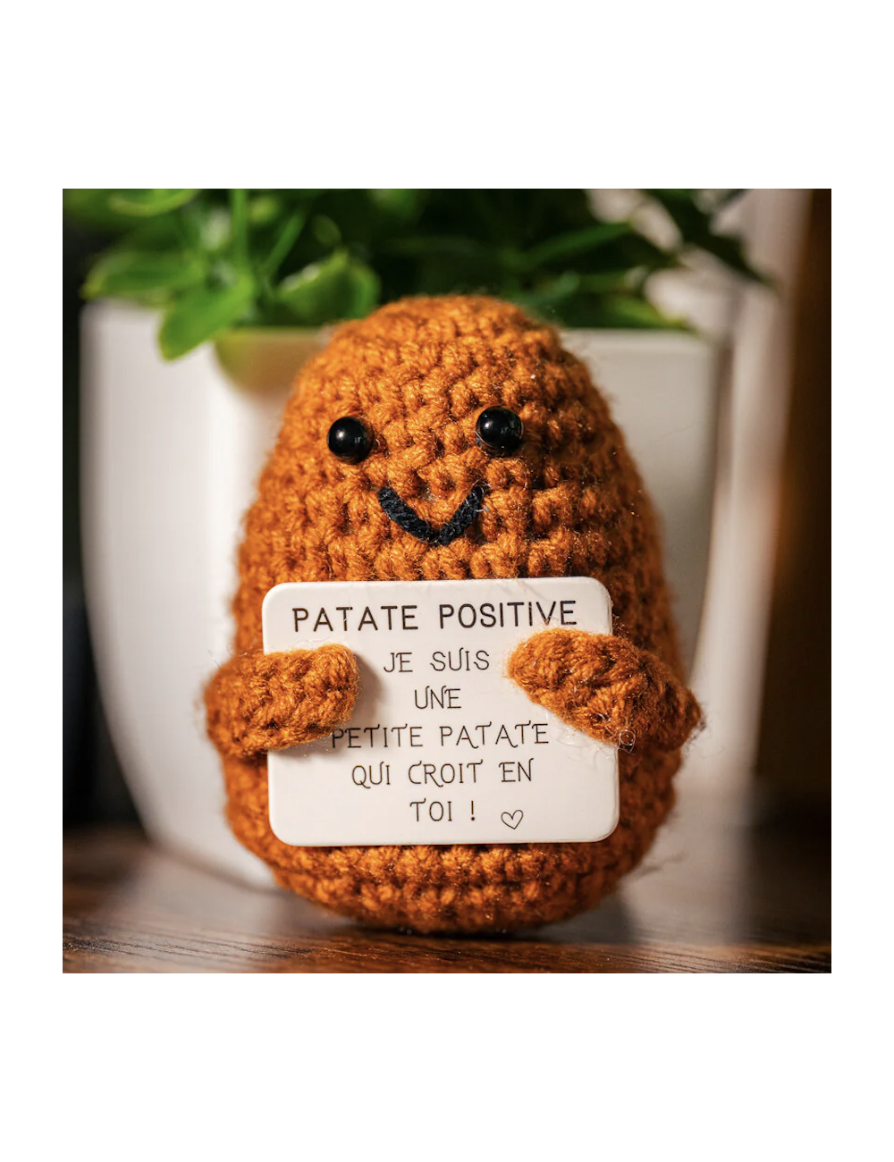Patate Positive – Figurine motivation anti-stress avec message - boutiqueholala.com