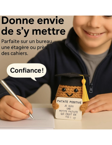 Étudiant Positif – Petite figurine d’encouragement pour les études - boutiqueholala.com