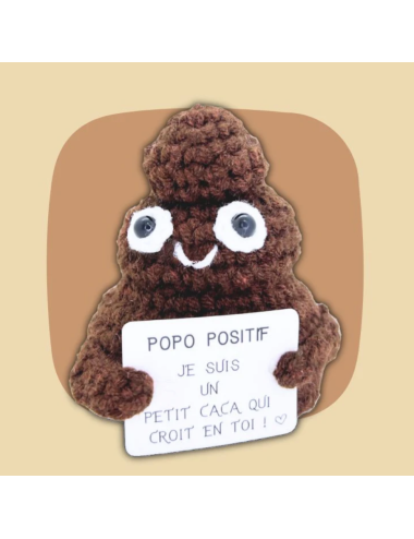 Popo Positif – Petite figurine humour et message bienveillant - Boutiqueholala.com
