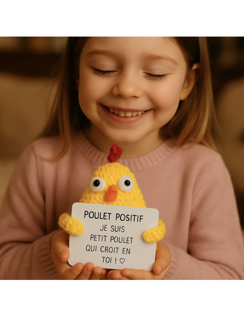 Poulet Positif – Petite figurine humour et message bienveillant - boutiqueholala.com