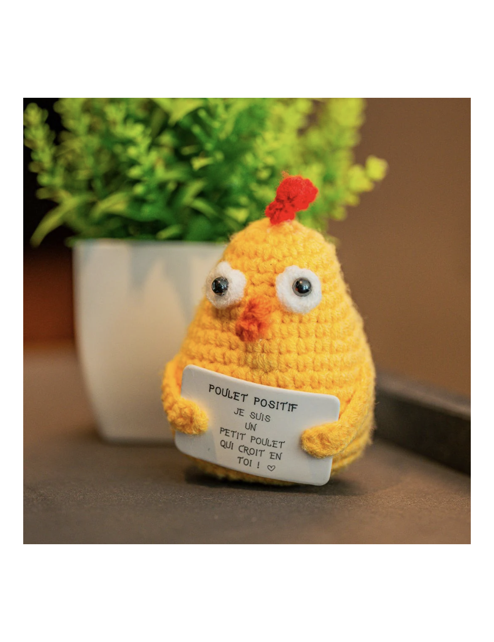 Poulet Positif – Petite figurine humour et message bienveillant - boutiqueholala.com