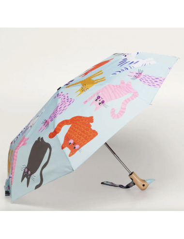 Parapluie compact Canard Arty Cats bleu glacier – Original Duckhead - boutiqueholala.com