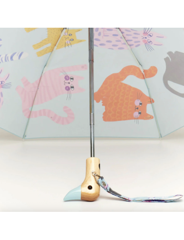 Parapluie compact Canard Arty Cats bleu glacier – Original Duckhead - boutiqueholala.com