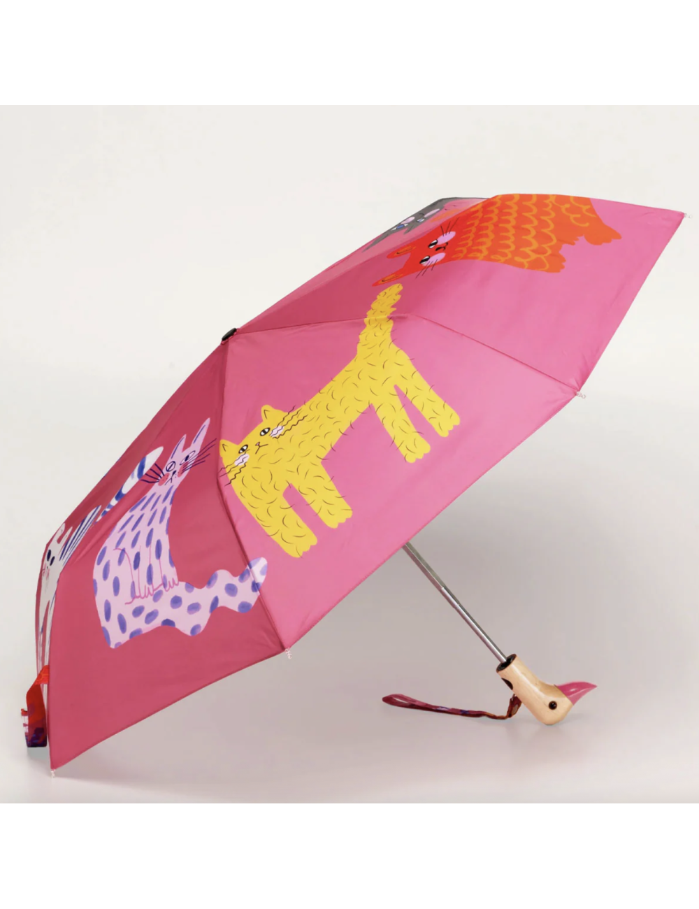 Parapluie compact Canard Arty Cats fuchsia – Original Duckhead - boutiqueholala.com