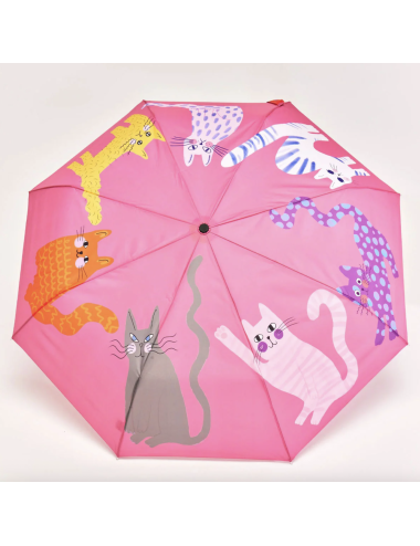 Parapluie compact Canard Arty Cats fuchsia – Original Duckhead - boutiqueholala.com