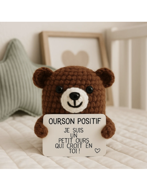 Ourson positif – Petit compagnon douceur & bonnes ondes - boutiqueholala.com