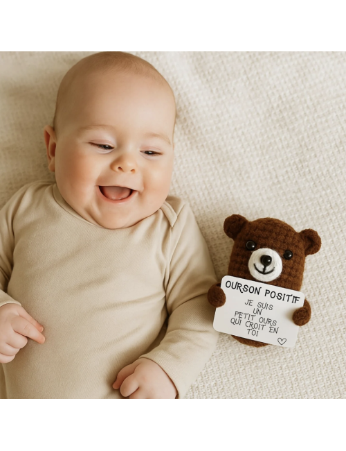 Ourson positif – Petit compagnon douceur & bonnes ondes - boutiqueholala.com