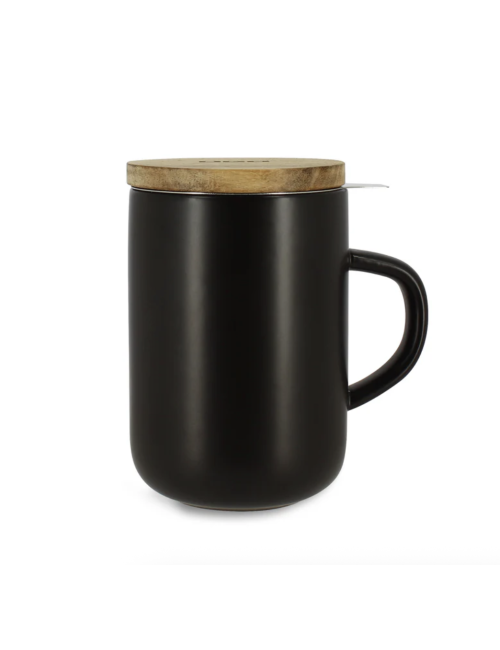 Tisanière Juliet noire en grès – 475 ml avec filtre - boutiqueholala.com