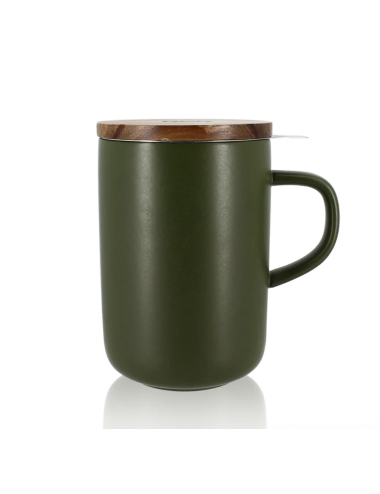 Tisanière Juliet kaki en grès – 475 ml avec filtre - boutiqueholala.com