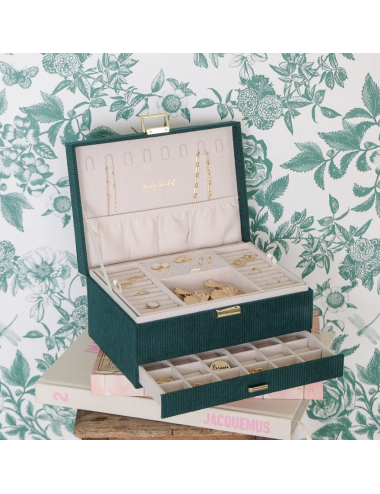Boîte à bijoux Denise en velours côtelé – Maison Scarlett - Holala.com