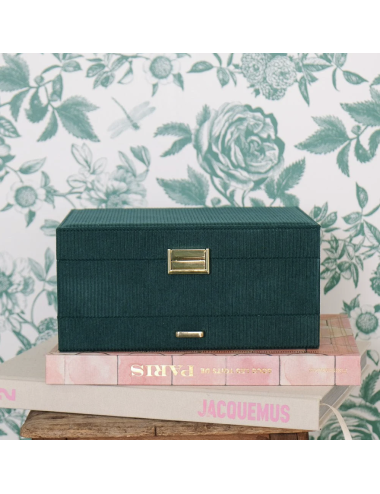 Boîte à bijoux Denise en velours côtelé – Maison Scarlett - Holala.com