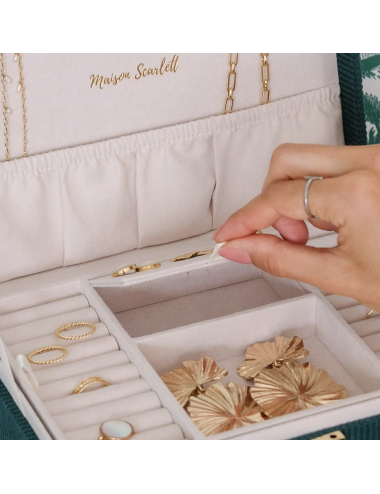 Boîte à bijoux Denise en velours côtelé – Maison Scarlett - Holala.com