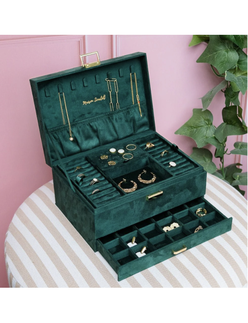Boîte à bijoux velours deux étages – Maison Scarlett - Holala