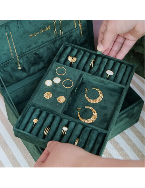 Boîte à bijoux velours deux étages – Maison Scarlett - Holala