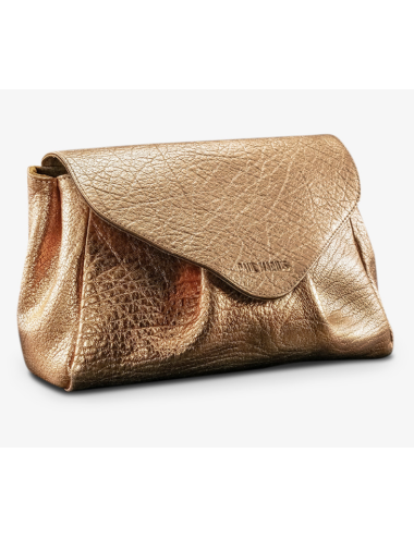 PAUL MARIUS - Suzon or roze - sac bandoulière cuir or rose femme