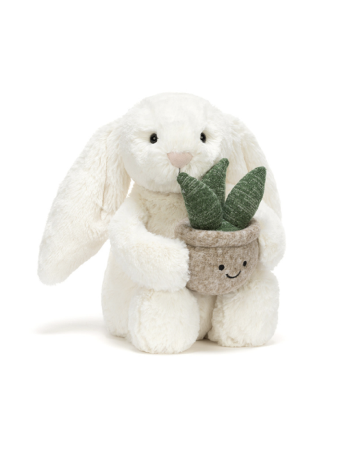 Peluche Cream Bunny with Plant – Jellycat