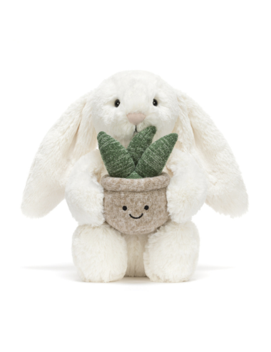 Peluche Cream Bunny with Plant – Jellycat
