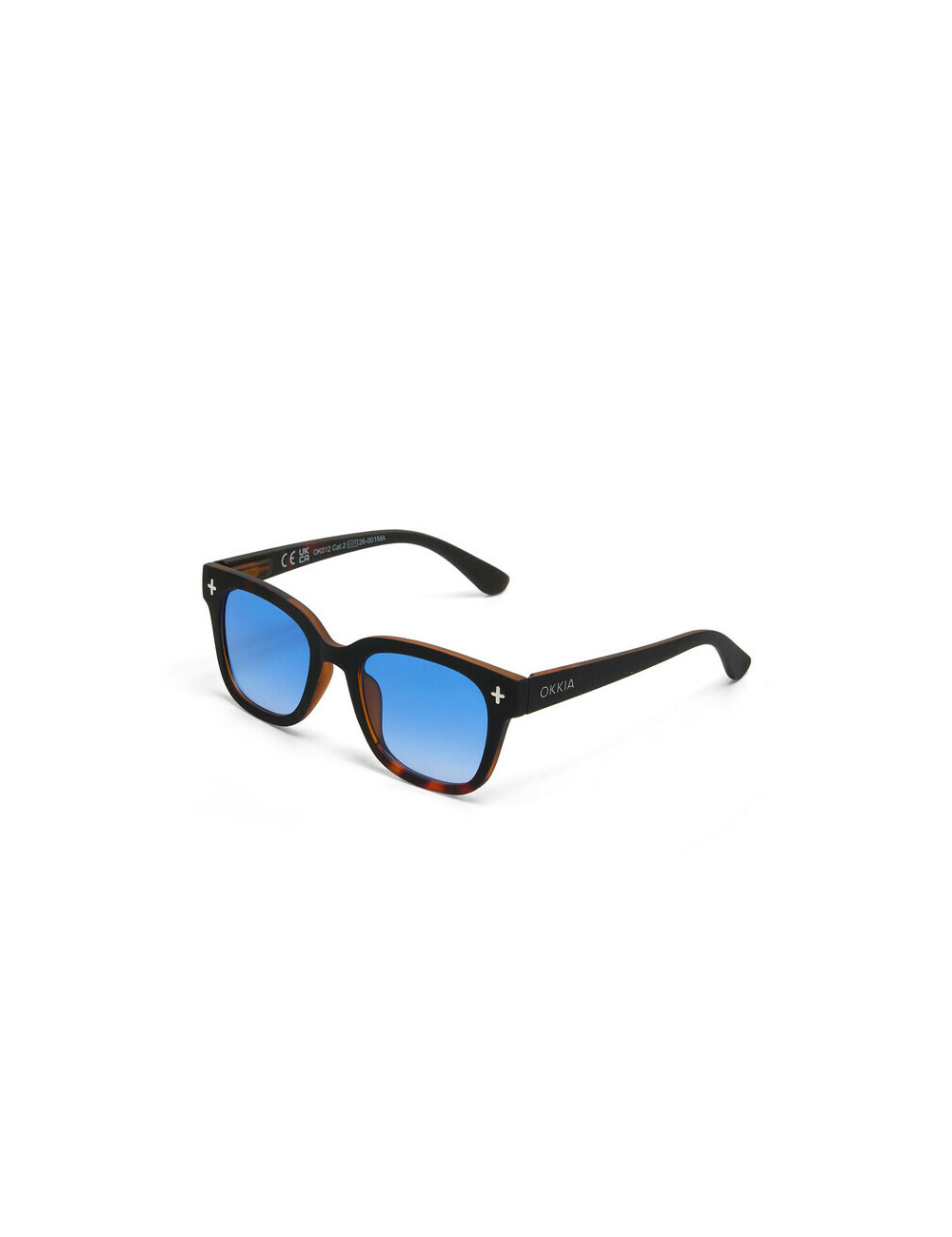 Lunettes de soleil Johnny Havana Black verres bleus – Okkia