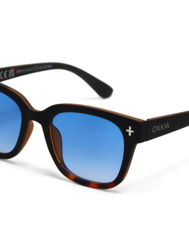 Lunettes de soleil Johnny Havana Black verres bleus – Okkia