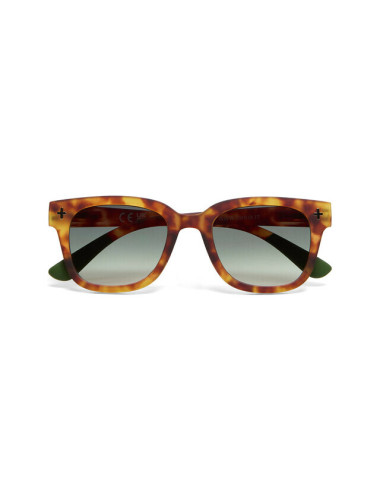 Lunettes de soleil Johnny Sahara Havana verres verts – Okkia