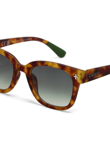 Lunettes de soleil Johnny Sahara Havana verres verts – Okkia