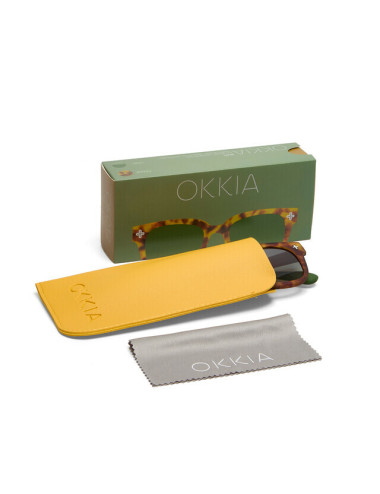 Lunettes de soleil Johnny Sahara Havana verres verts – Okkia