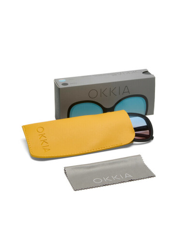 Lunettes de soleil Anna Noir verres bleus/roses – Okkia