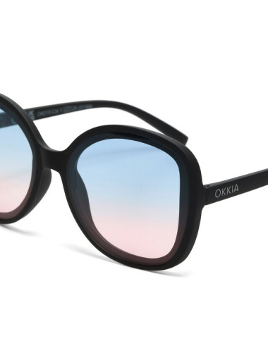Lunettes de soleil Anna Noir verres bleus/roses – Okkia