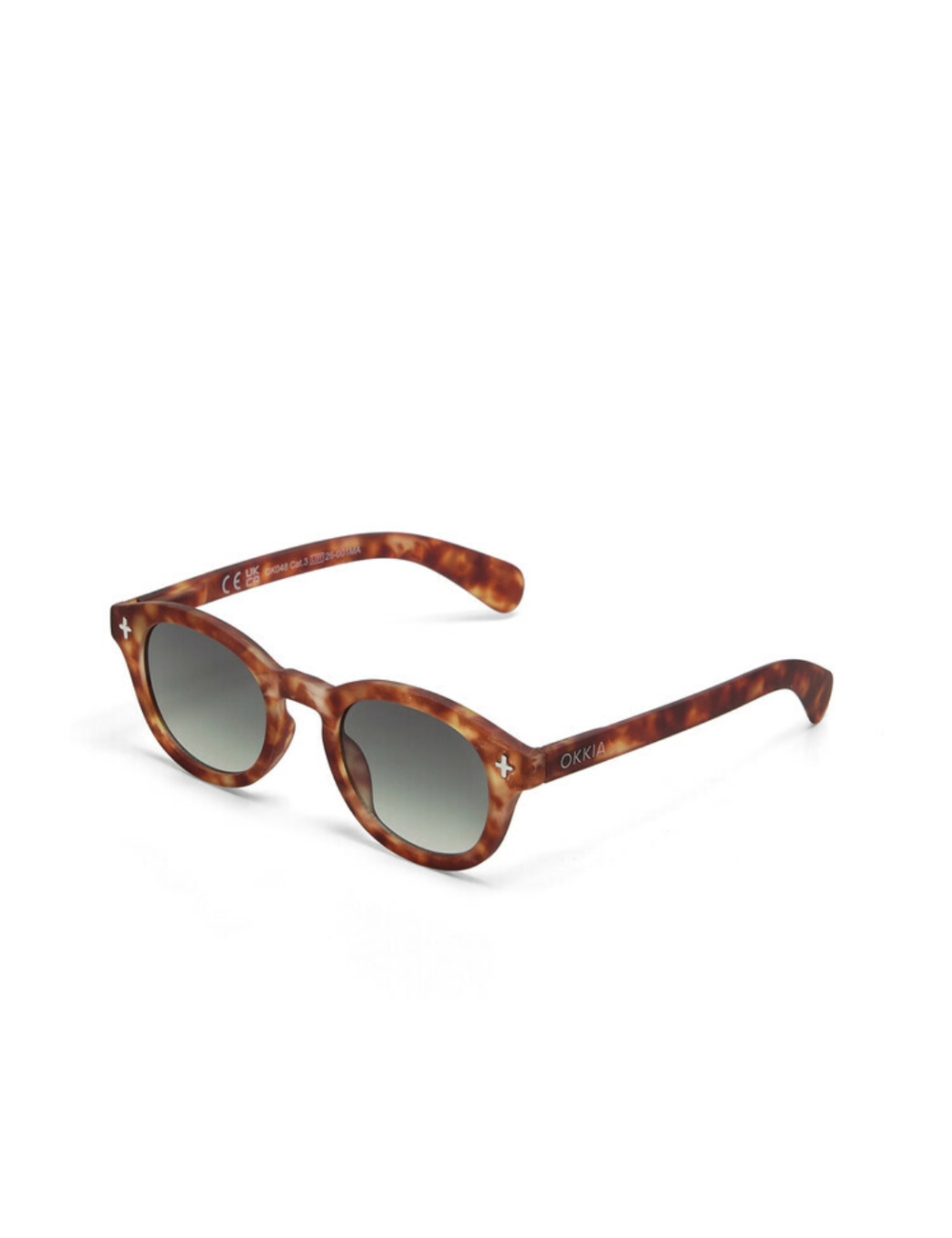 Lunettes de soleil Milano Sahara Havana verres verts – Okkia