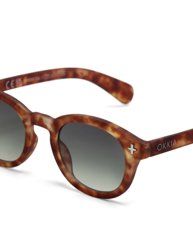 Lunettes de soleil Milano Sahara Havana verres verts – Okkia