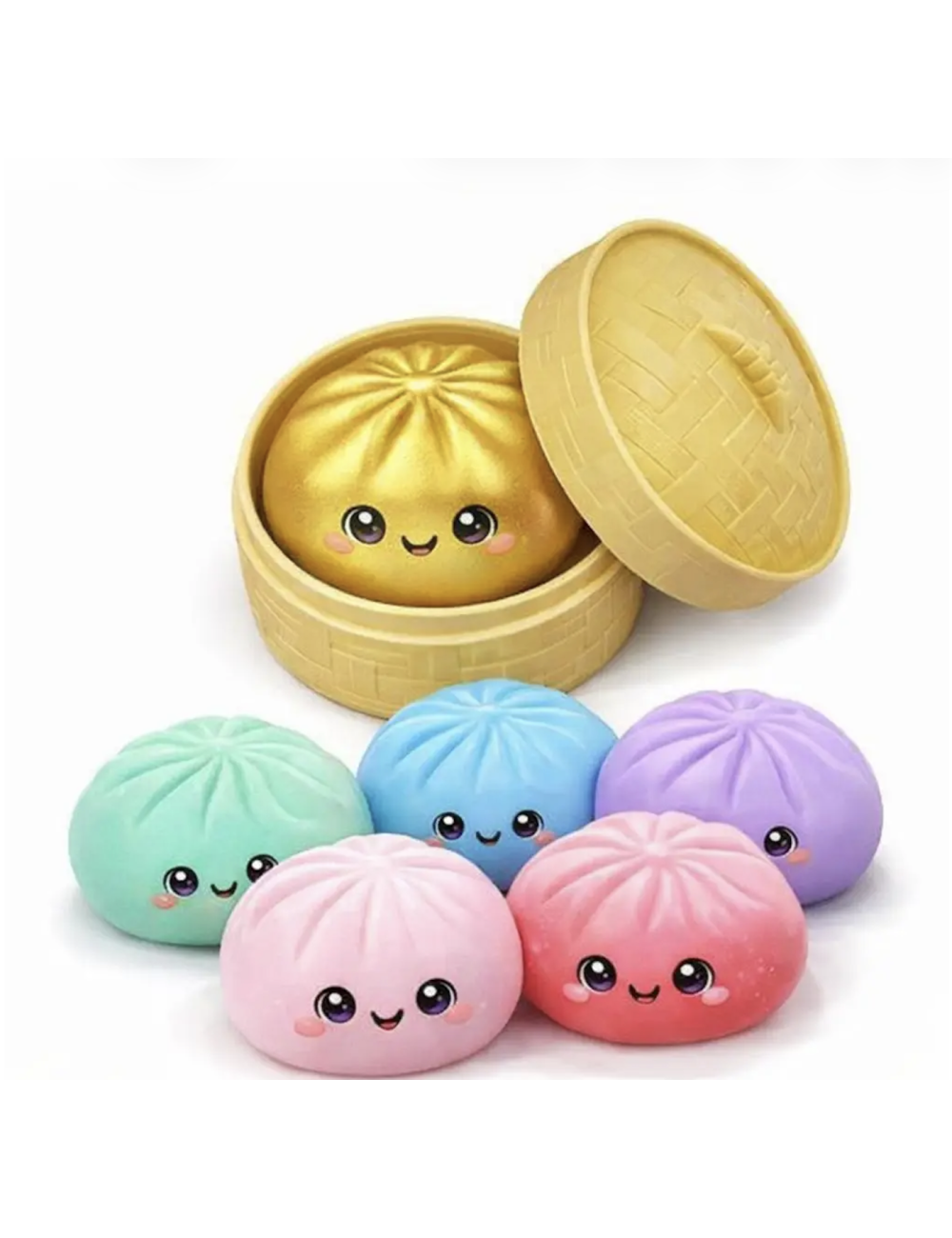 Mystery Squishy Dumplings – Balle Anti Stress Surprise à Collectionner
