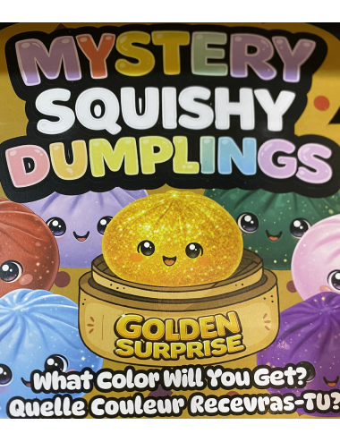 Mystery Squishy Dumplings – Balle Anti Stress Surprise à Collectionner