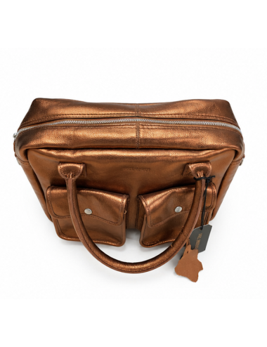 PAUL MARIUS - LeDandy Ginger - Sac à main cuir femme métallisé cuivré
