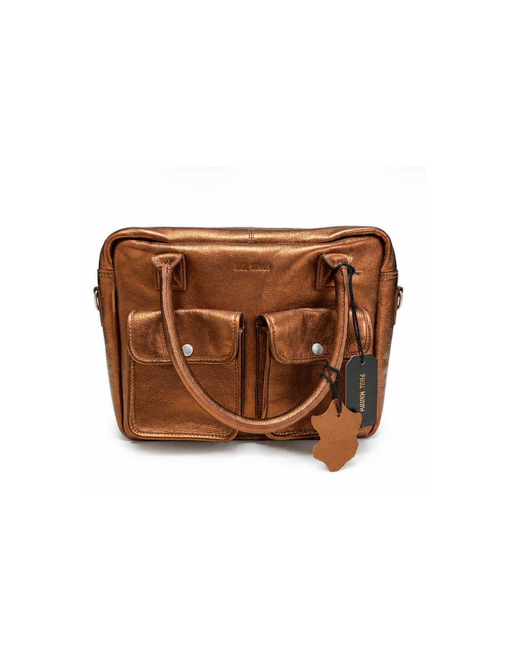 PAUL MARIUS - LeDandy Ginger - Sac à main cuir femme métallisé cuivré