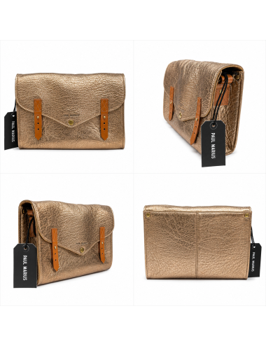 PAUL MARIUS - L'indispensable bronze - Sac à main cuir doré femme