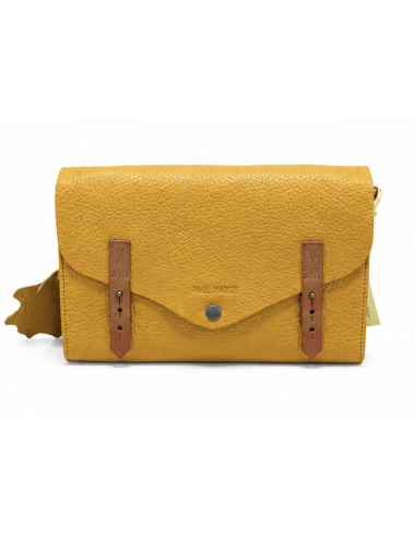 Sac bandoulière cuir femme L’Indispensable Safran - Holala